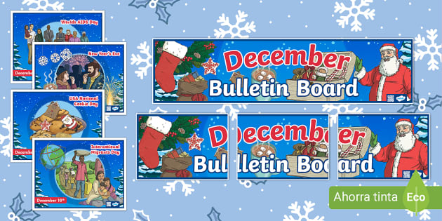 December Bulletin Board (teacher Made) - Twinkl