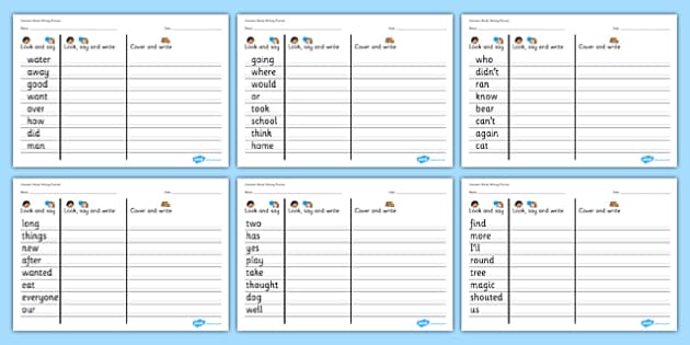 KS1 Key Words Handwriting Practice Worksheets - handwriting