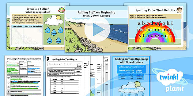 Suffixes Beginning with Vowels Lesson Plan - Year 3 English