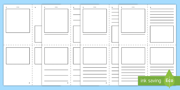 Four Square Writing Method - Free Printable Template Worksheet