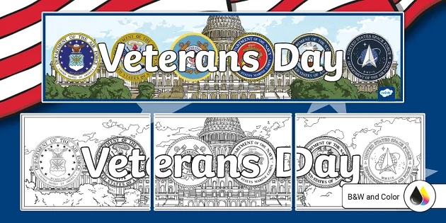 Veterans Day Thank You for Your Service Soldiers Coloring Pages Craft Pack