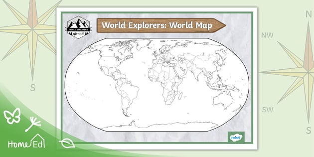 World Explorers: World Map (teacher made) - Twinkl