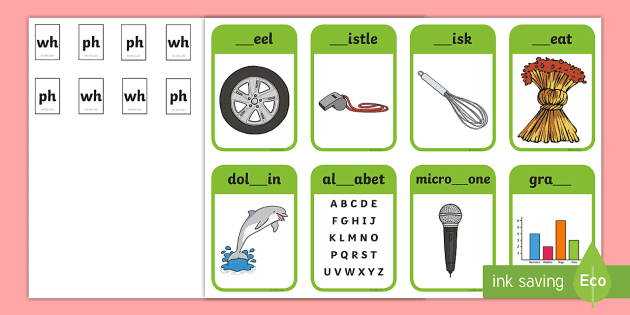 Phase 5 Digraphs Wh Ph Matching Peg Activity Teacher Made