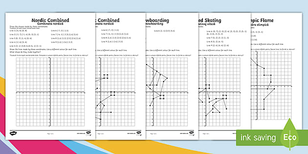 UKS2 Winter Olympics Coordinates Worksheet English/Romanian