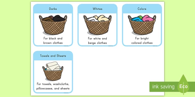 Laundry Sorting Picture Cards (teacher made) - Twinkl
