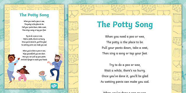 The Potty Song Lyrics Poster (teacher made)