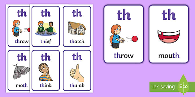 Grade 1 Phonics: th- Word Wall Cards (Teacher-Made) - Twinkl