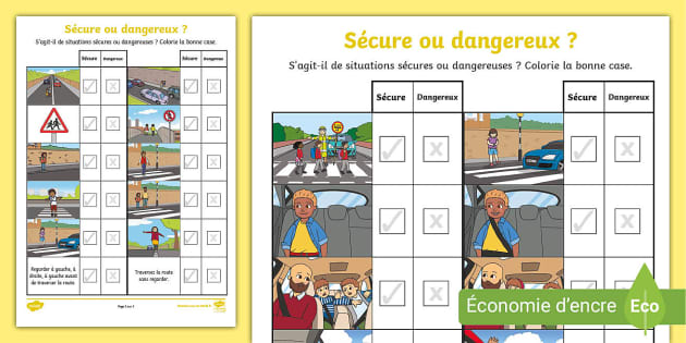 Cahier d'activités enfants sur l'apprentissage des dangers