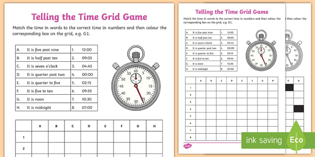 time homework grid