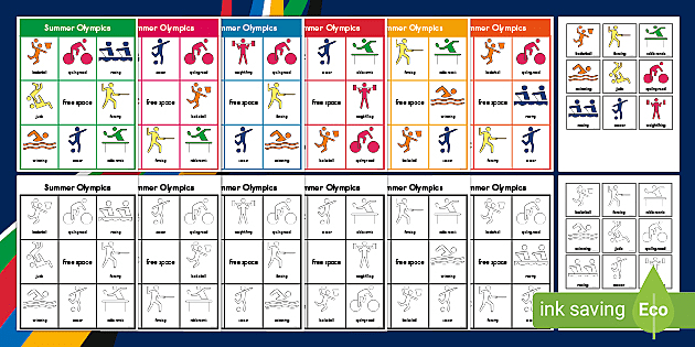 summer olympics bingo printable kids olympics resources