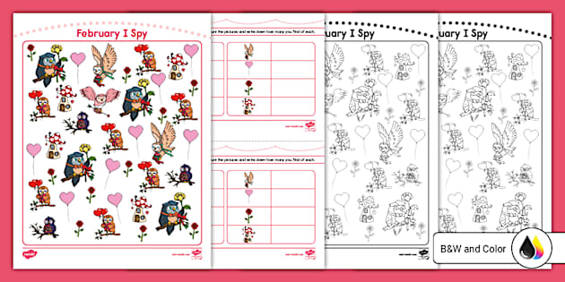 February I Spy Activity (teacher made) - Twinkl