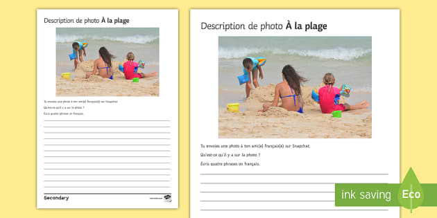 the beach essay in french