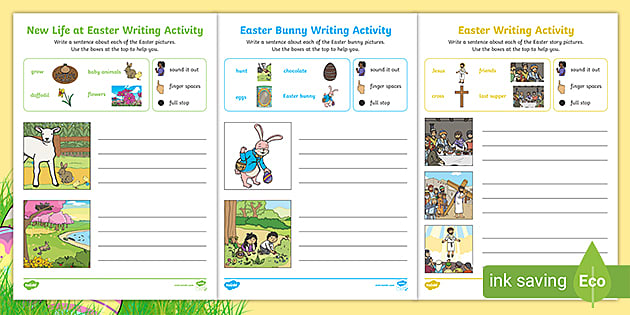 Easter Themed Early Writing Activities Teacher Made