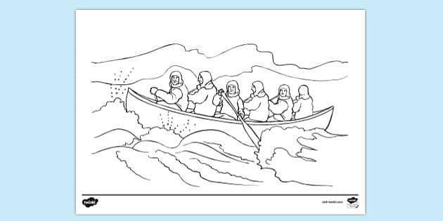 FREE! - Tom Crean Canoe Colouring Sheet | Colouring Sheets