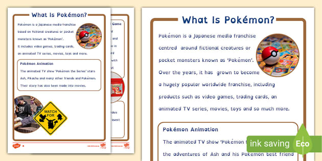 Dyslexia-Friendly Pokémon Reading Comprehension - Twinkl