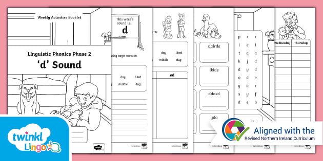 Northern Ireland Linguistic Phonics Phase 2 'd' Sound Weekly Activity ...