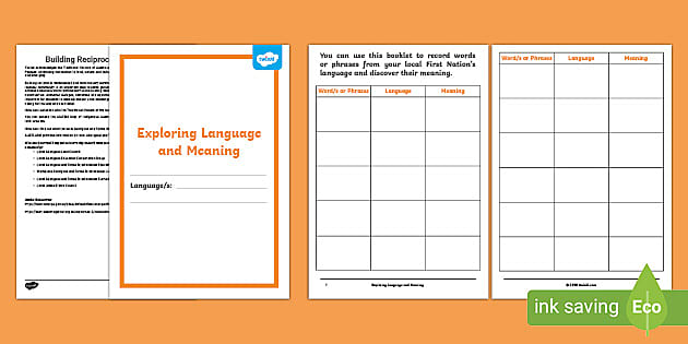 FREE! - Exploring Language and Meaning Booklet - Twinkl