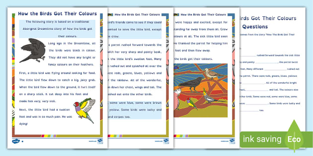 Dreaming Story - Dyslexia Reading Comprehension Worksheets