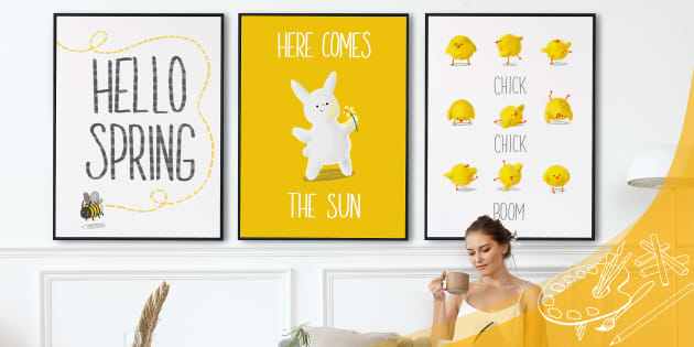 Here Comes the Sun Cute Spring Animals Posters Pack - Twinkl