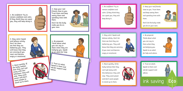 How To Deal With Bullying Flashcards Primary Twinkl 3070