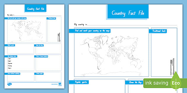 Country Fact File (teacher made) - Twinkl