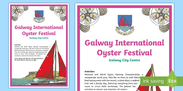 The Galway International Oyster Festival A4 Display Poster