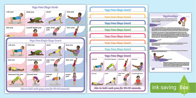 Yoga Pose Bingo Game - Twinkl - KS1 (Teacher-Made) - Twinkl