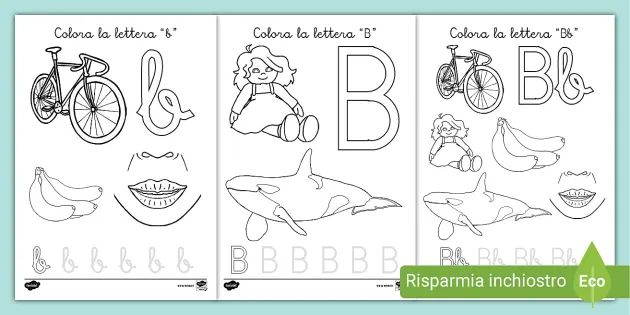 Lettera B | Foglio da colorare (Teacher-Made) - Twinkl