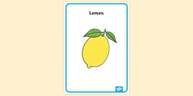 FREE! - Lemon Poster, Kindergarten & KS1 Resources