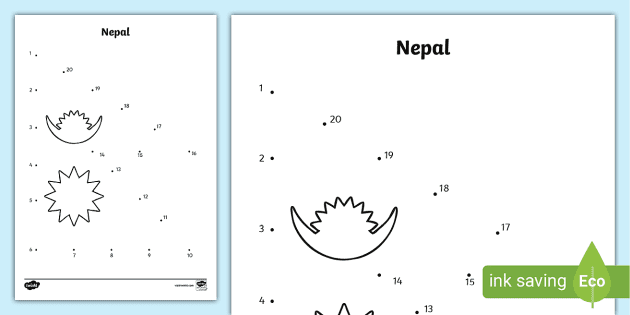 free nepal flag dot to dot worksheet teacher made