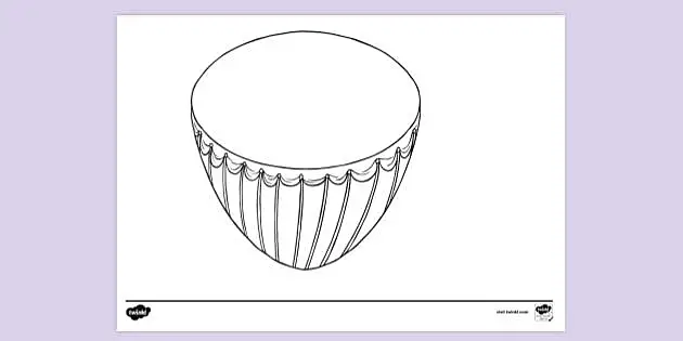 african drum coloring page