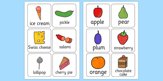FREE! - Topic Food Flashcards to Support Teaching on The Very Hungry