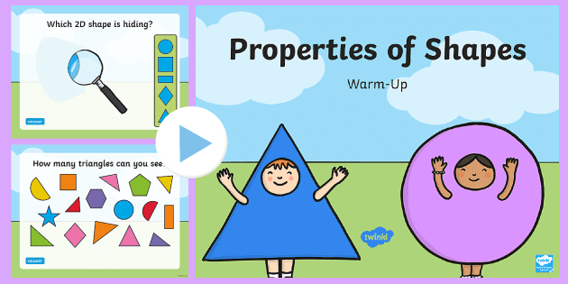 year 1 properties of shape maths warm up powerpoint