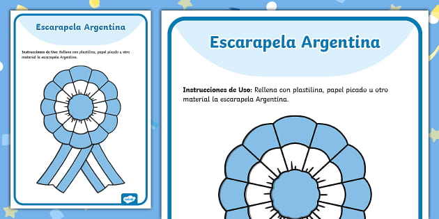 Tapiz de Plastilina: Escarapela Argentina (Teacher-Made) tapiz-de-plastilina-escarapela-argentina-teacher-made
