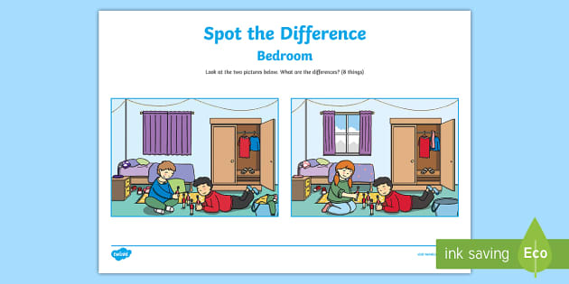 houses and homes spot the difference bedroom worksheet