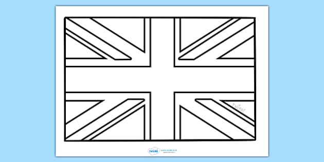 👉 Union Jack flag template, Activities