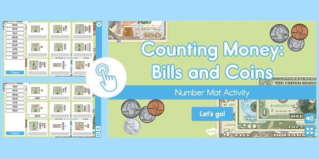 Counting Bills and Coins Worksheet (Hecho por educadores)