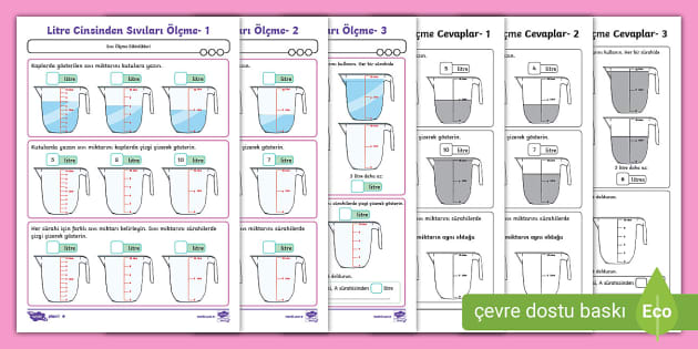 Litre Cinsinden Sıvıları Ölçme Etkinlikleri - Twinkl