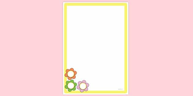 FREE! - Printable Floral Page Border (Teacher-Made) - Twinkl