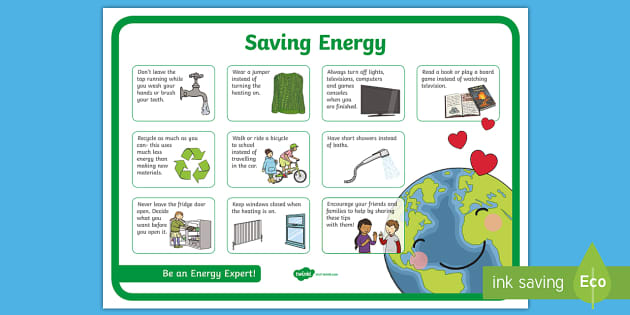 Saving Energy Poster (teacher made)