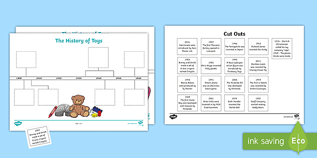 The History Of Toys Timeline Cut And Stick Activity