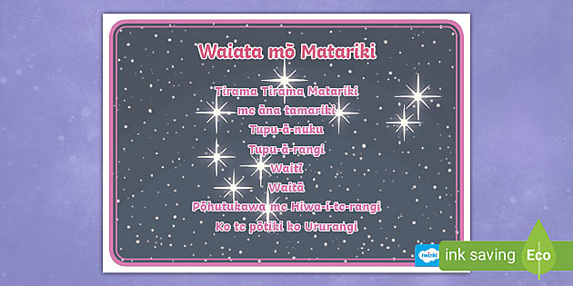 Matariki Waiata - NZ Years 0-2 (teacher made) - Twinkl