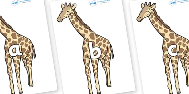 Phase 2 Phonemes on Giraffe (Teacher-Made) - Twinkl