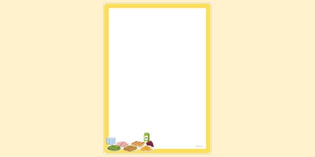 FREE! - Simple Buffet Page Border | Page Borders | Twinkl