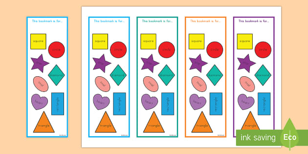 Shapes Editable Bookmark (Teacher-Made) - Twinkl