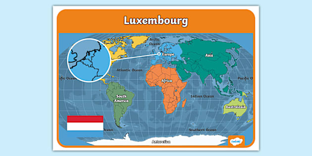 Luxembourg On World Map Display Poster Teacher Made T G 1719827788 Luxembourg On World Map Display Poster Ver 2