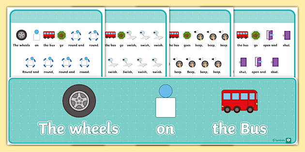 Twinkl Symbols: Wheels On The Bus Nursery Rhyme Poster