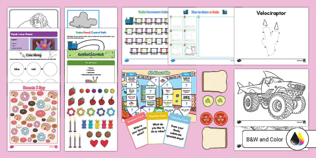 Prekindergarten No-Prep Indoor Recess Activity Pack - Twinkl