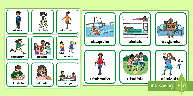 free xhosa verbs izenzi flashcards south africa