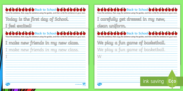 back to school year 2 handwriting practice worksheets